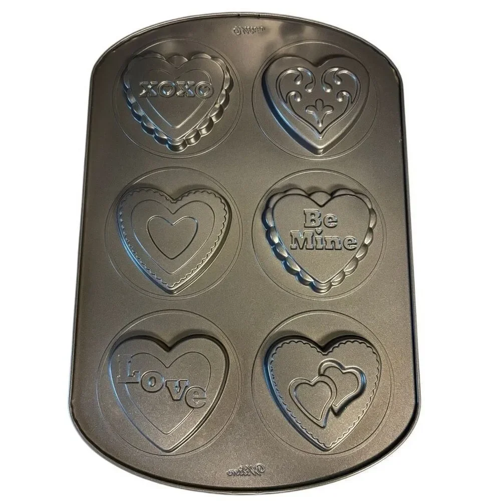 Wilton Valentines Day Heart Shaped Metal Cookie Pan